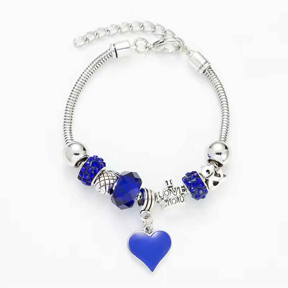 Zircon beaded charm Bracelet